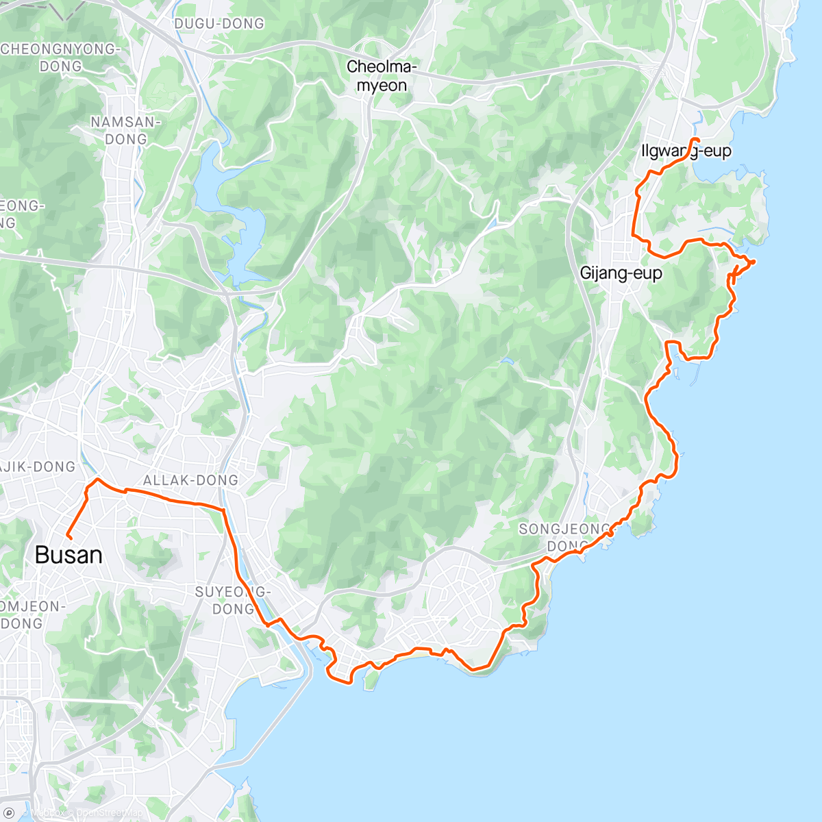 Mappa dell'attività 죽성