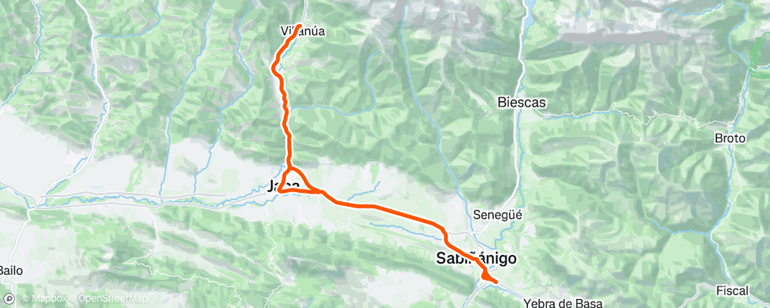 Map of the activity, Sabiñanico jaca canfranc sabiñanigo
