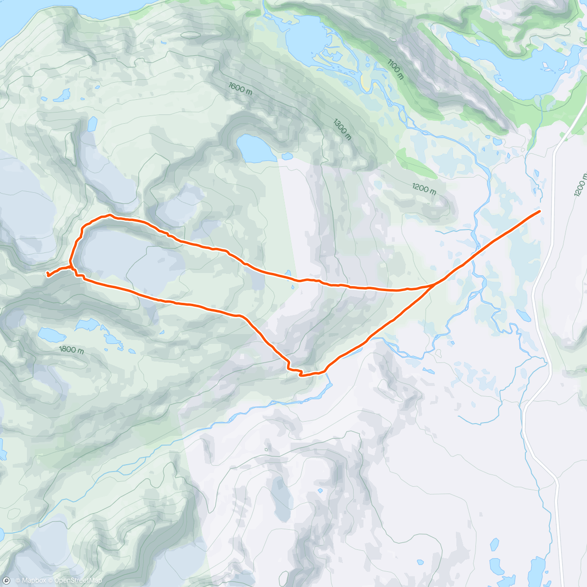 Mappa dell'attività Tjønnholstind og Høgdebrotet
