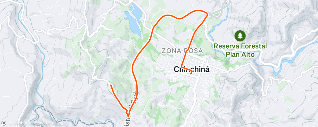 Map of the activity, Calentamiento