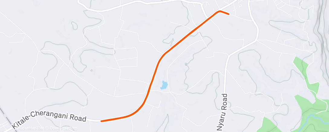 Map of the activity, Afternoon Run
