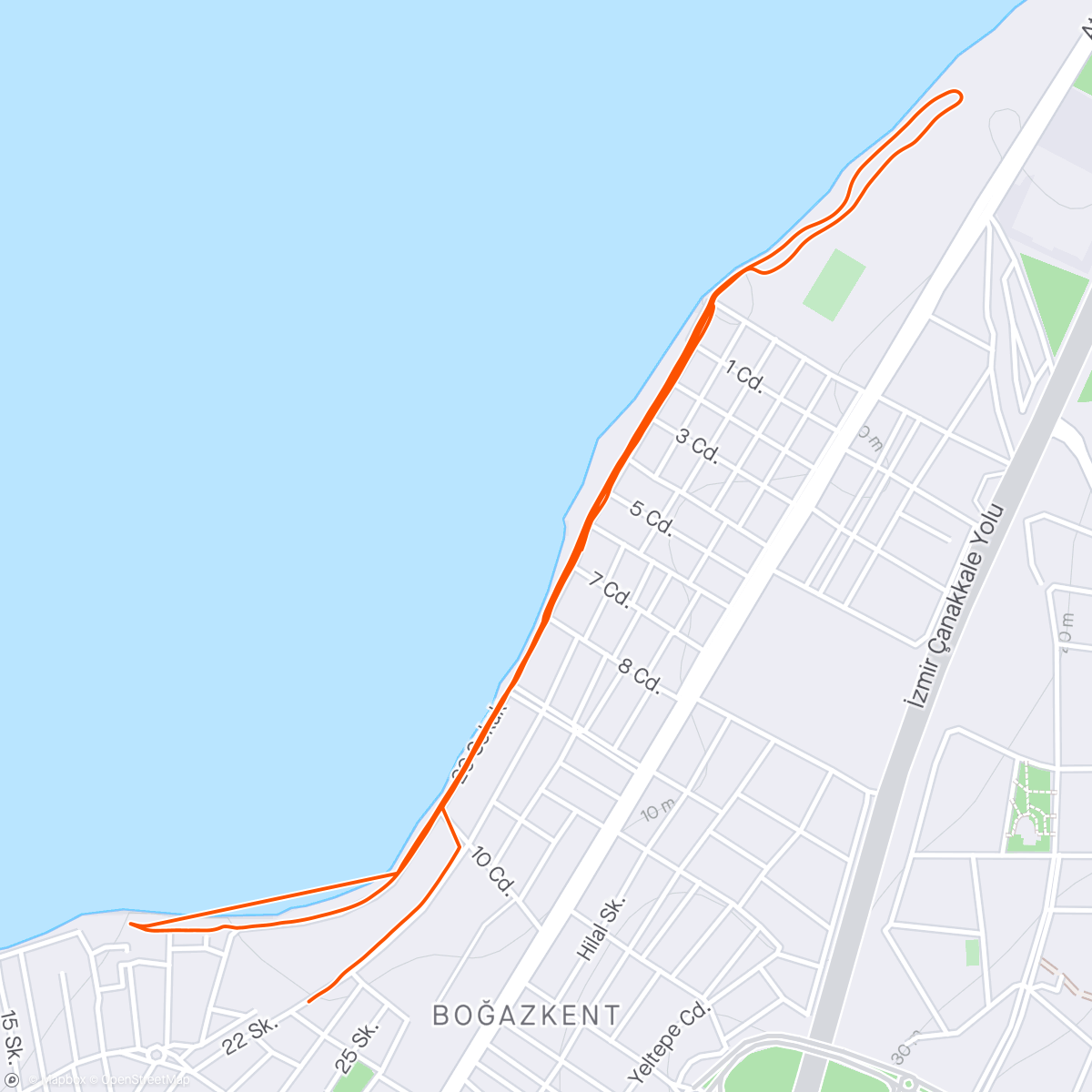 Map of the activity, Recovery Run