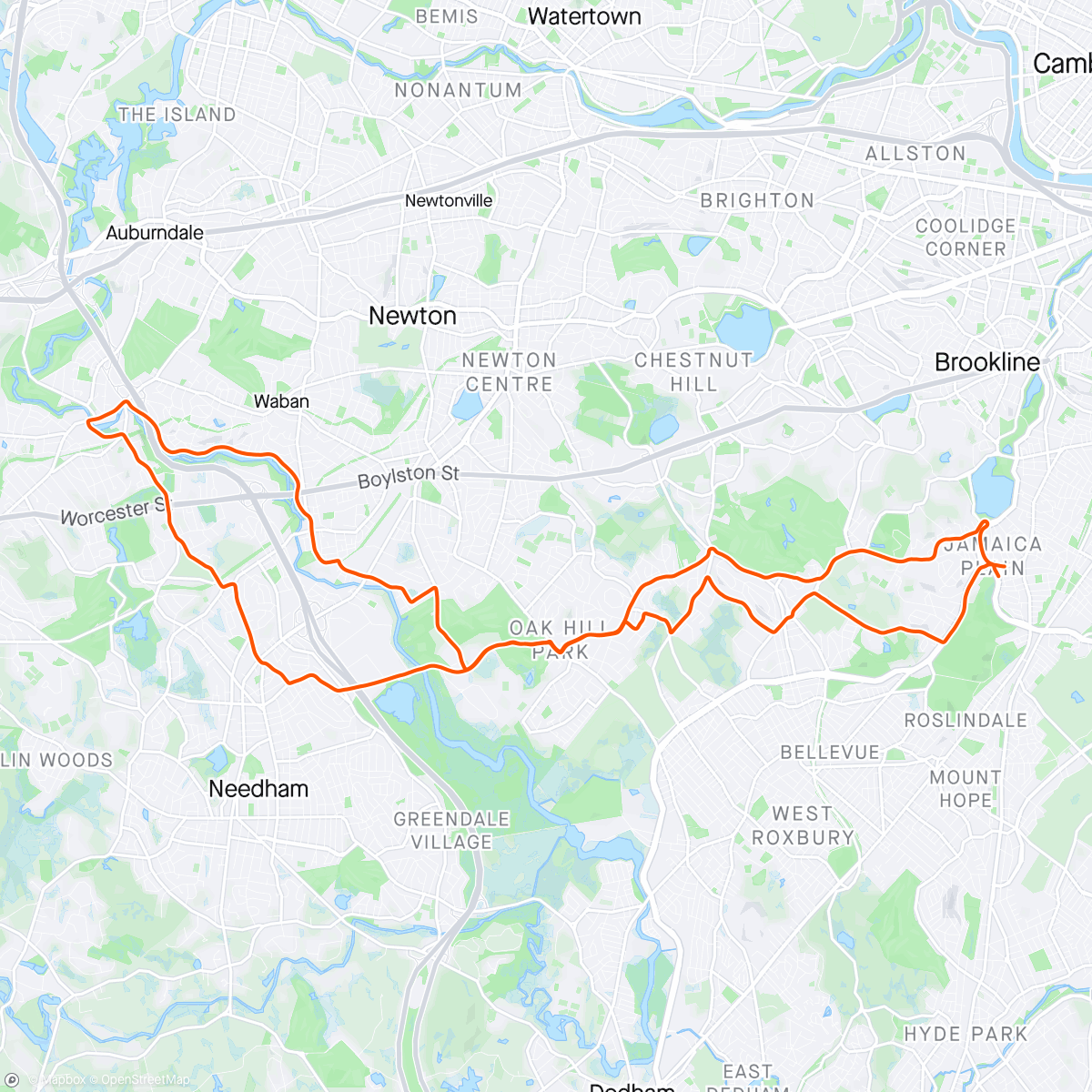 Map of the activity, New bike, ride 2