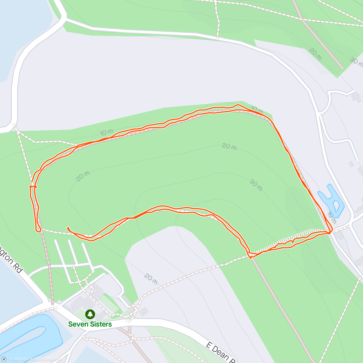 Map of the activity, Morning Wall/Run
