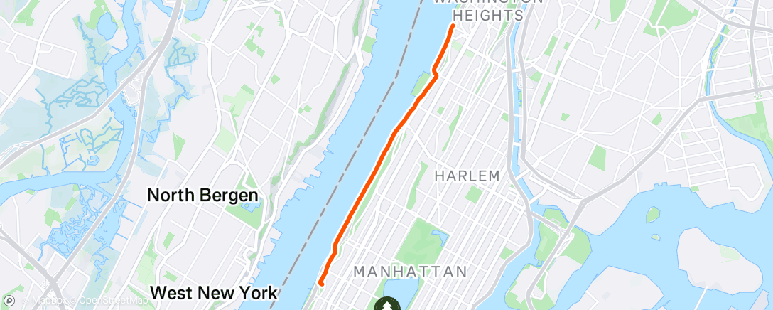 Map of the activity, Afternoon Run