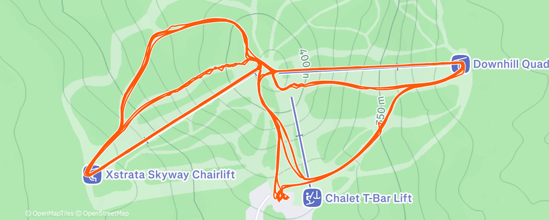 Карта физической активности (Afternoon Alpine Ski)