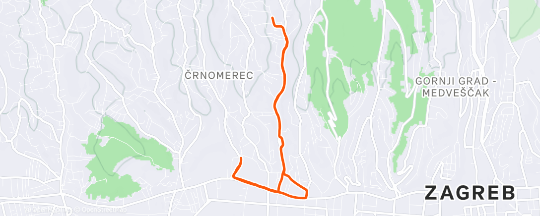 Map of the activity, Morning Run