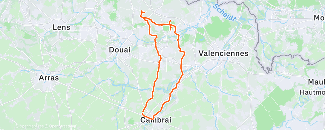 Map of the activity, Cyclisme