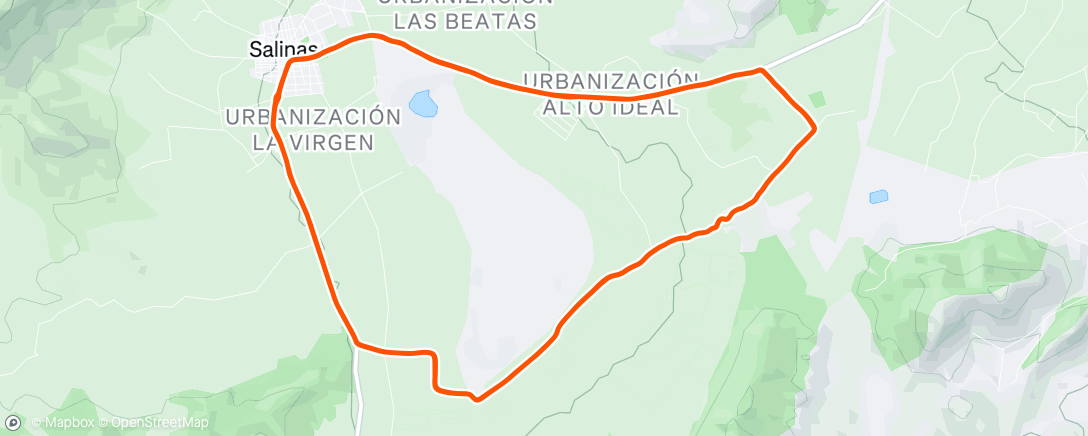 Map of the activity, Bicicleta por la mañana