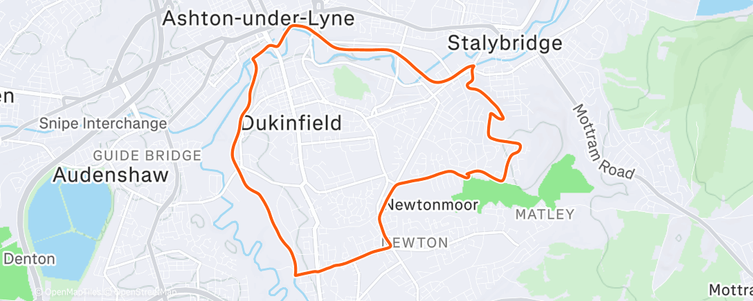 Map of the activity, Morning Run