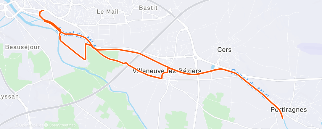 Map of the activity, 🎯 J-14 🏃🏽‍♀️6km 3’40 / 6km 3’30 / 3km 3’25