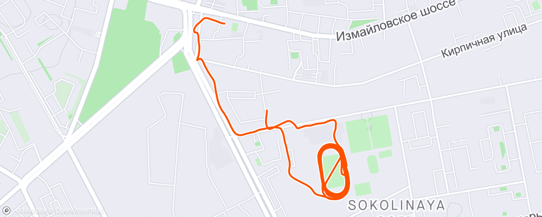 Map of the activity, Morning Run