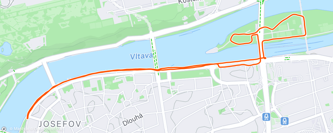 Map of the activity, Afternoon Run