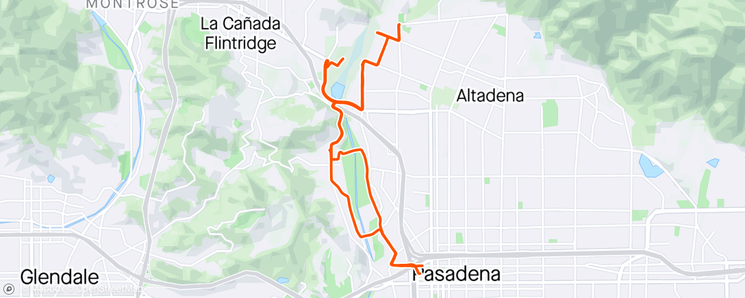 Map of the activity, Road Spin