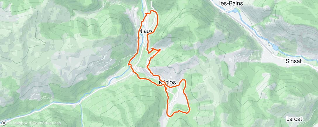 Mapa da atividade, Trail le midi