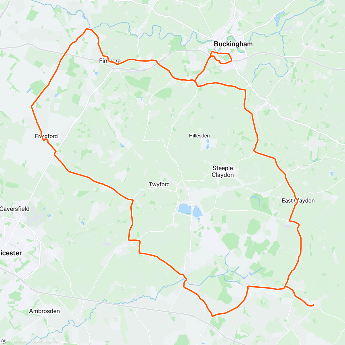 Map of the activity, Thick End of the Battenburg Cake Ride