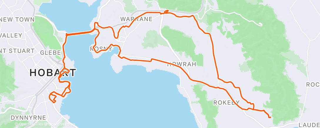 Map of the activity, Morning Ride