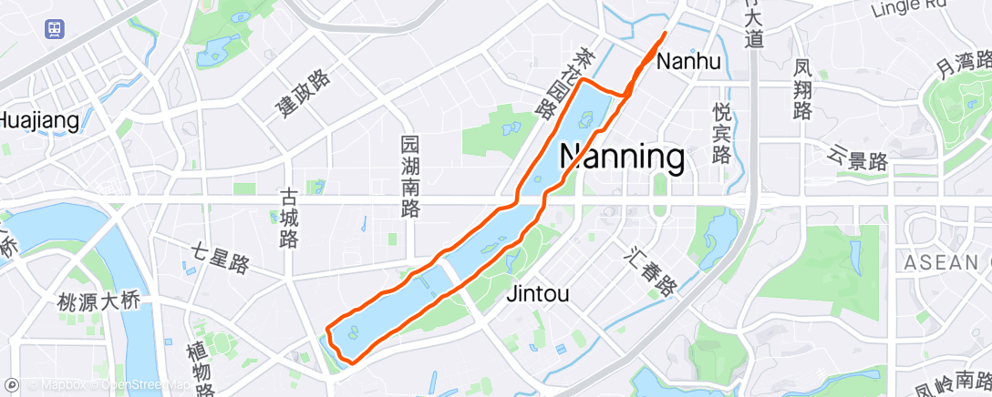 Map of the activity, Running