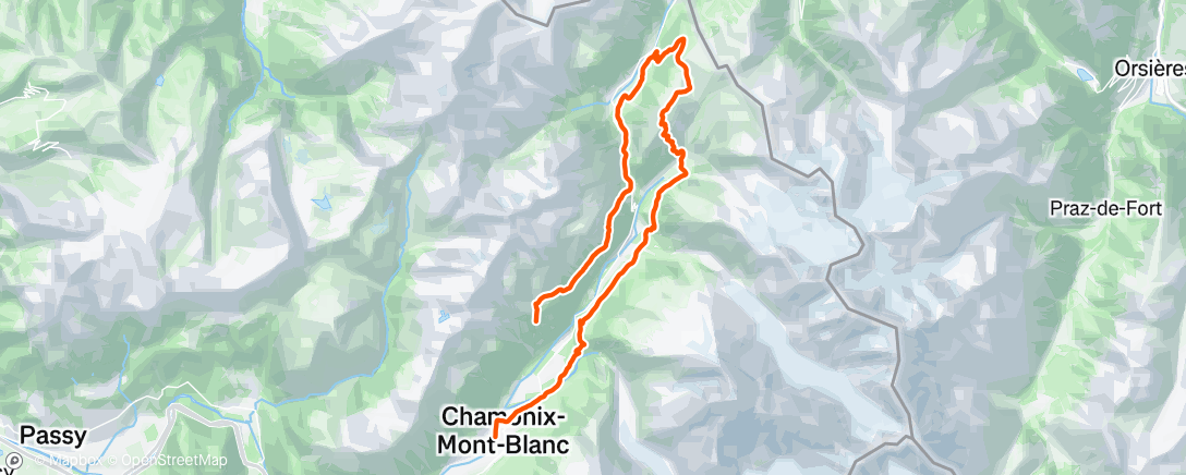Map of the activity, Morning Run