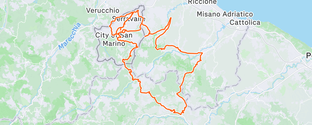Map of the activity, Morning Ride