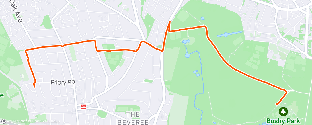 Map of the activity, Run home with Bobby via Cavan and Carlisle Park (swings)