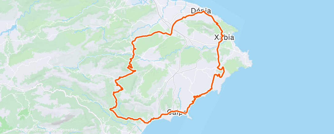 Map of the activity, Morning ride