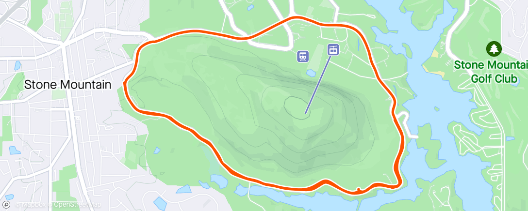 Map of the activity, Stone Mountain with Precision and GT Speed