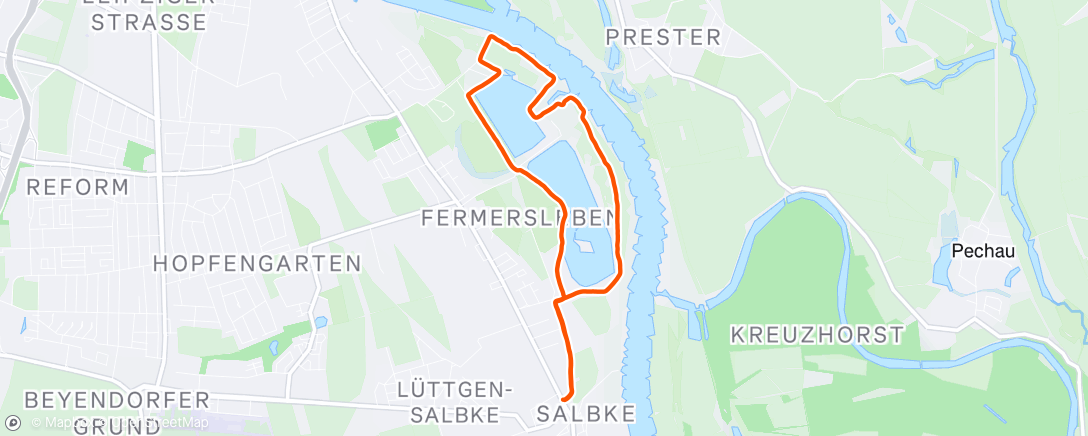 Map of the activity, Spaziergang am Nachmittag