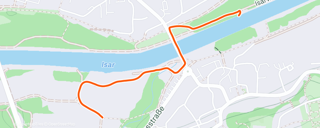 Map of the activity, Lauf am Nachmittag