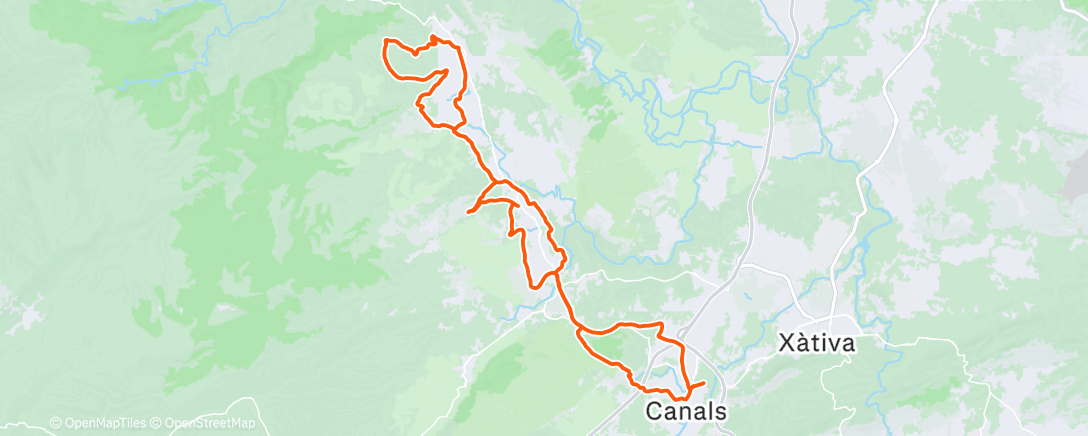 Map of the activity, Bicicleta de montaña matutina