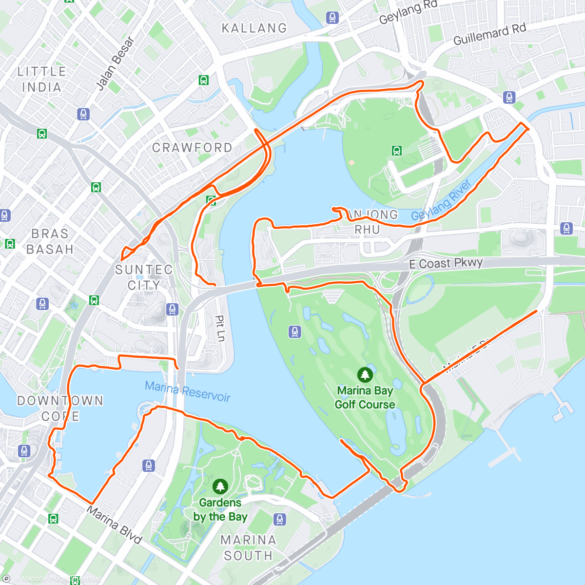 Map of the activity, 2XU COMPRESSION RUN - 21.1KM 😎