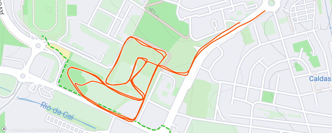 Map of the activity, Corrida Intervalado 7 x (400m + 200m) 5 Km