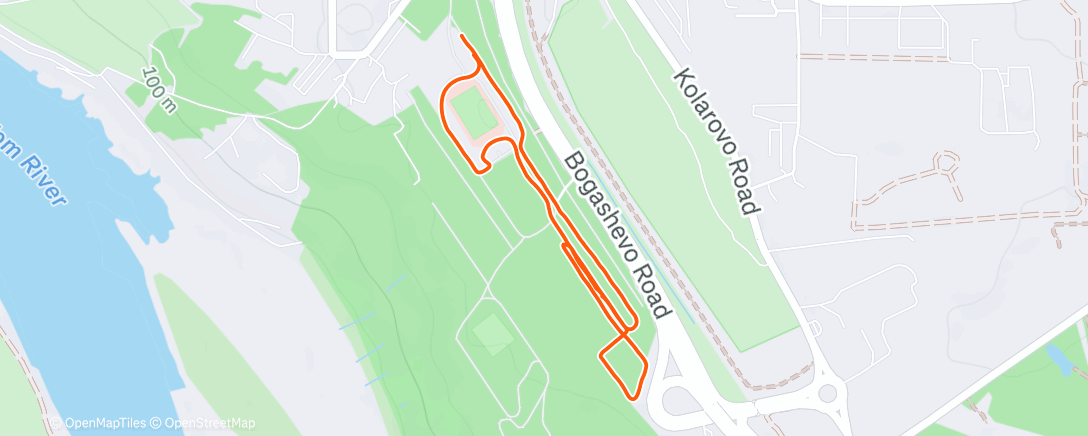 Map of the activity, Дневная тренировка