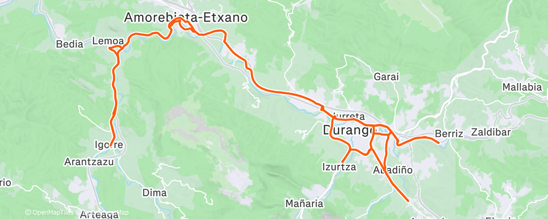 Map of the activity, Morning Ride