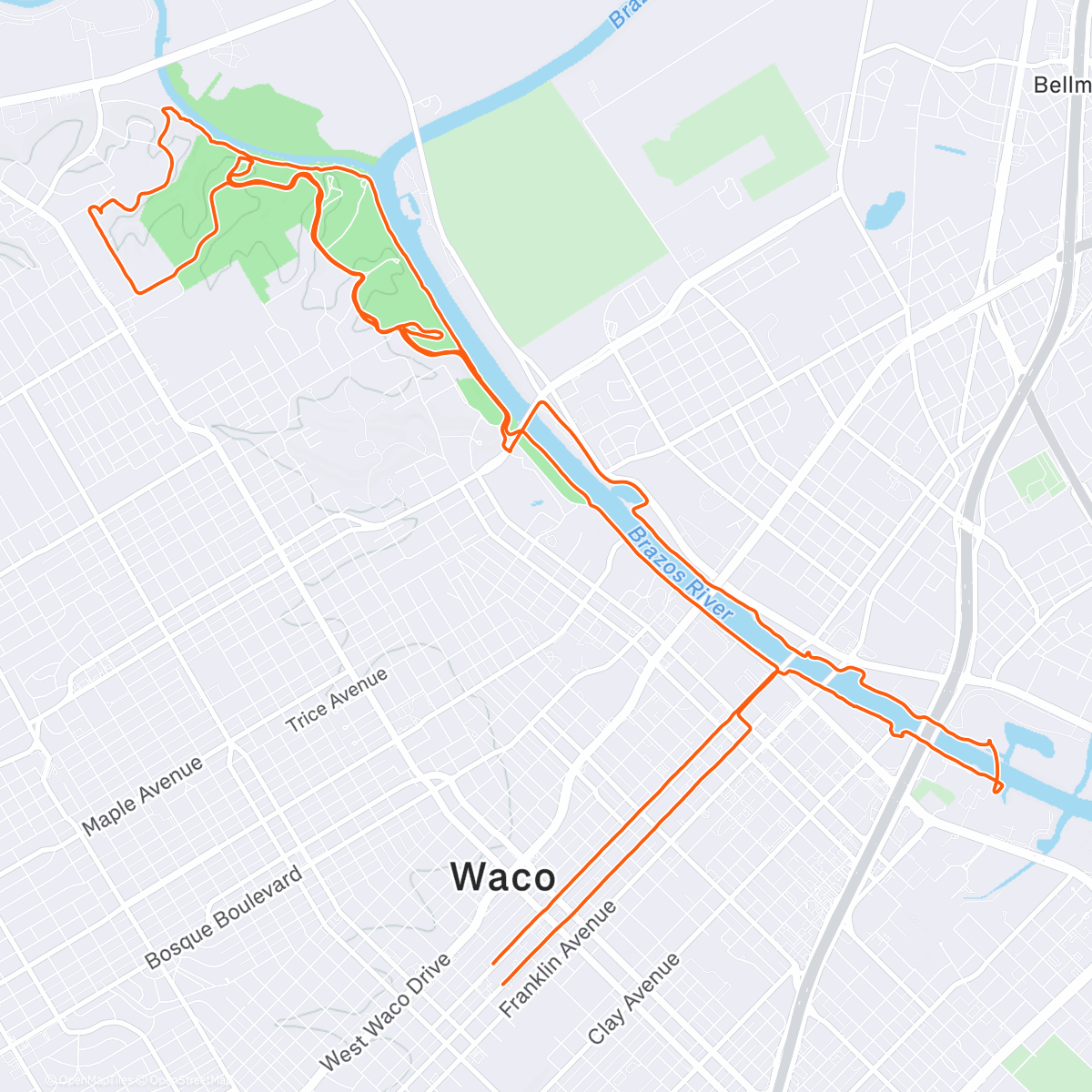 Карта физической активности (Cameron Park & Pinewood)