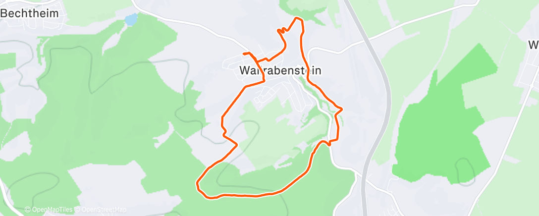 Map of the activity, Lauf am Morgen