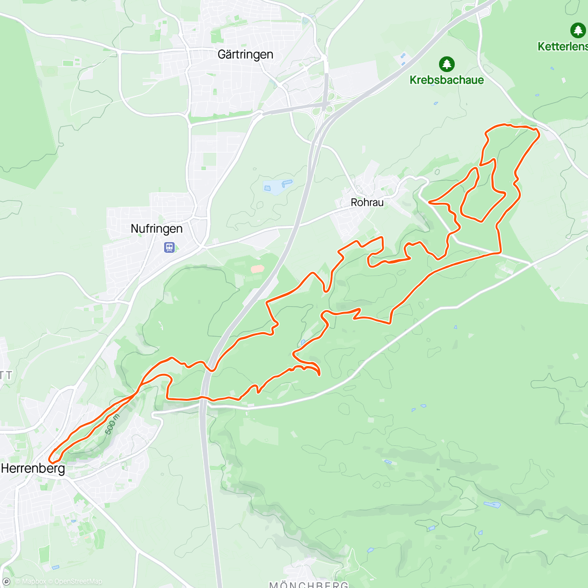 Map of the activity, Schönbuch Trophy MTB 48km