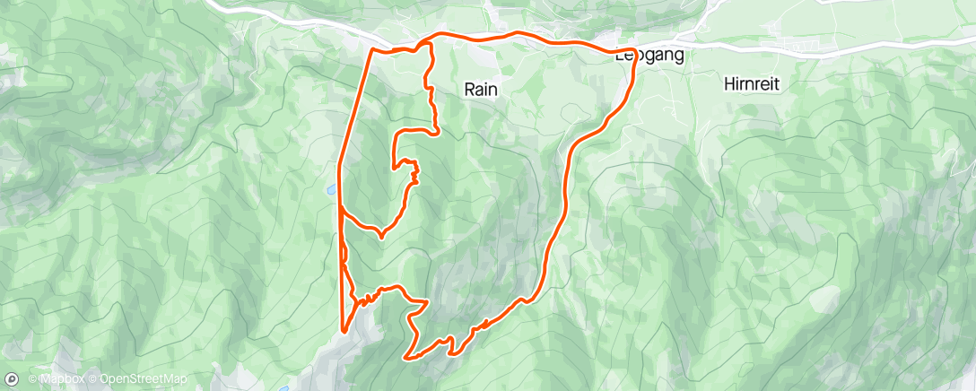 Map of the activity, Leogang sessioning - uplift