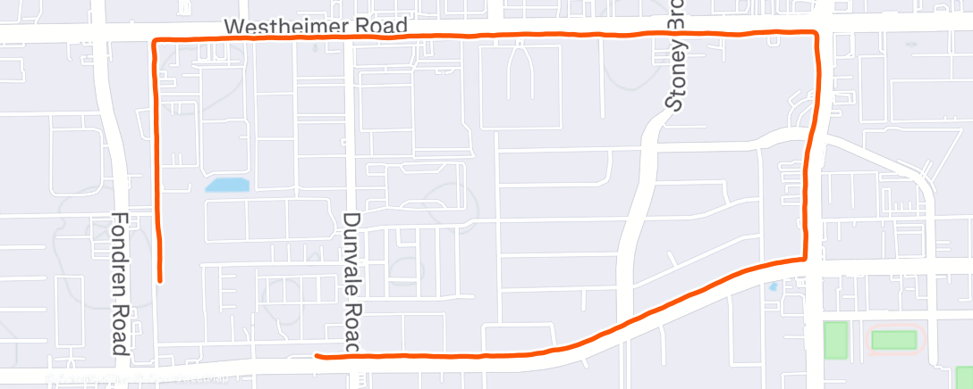 Map of the activity, Morning Run