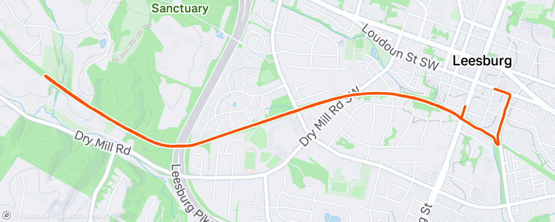 Map of the activity, Morning Run