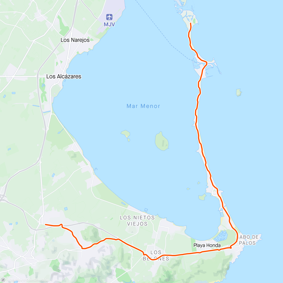 Karte der Aktivität „ROUVY - La Vuelta 2021 | Stage 8 - El Algar”