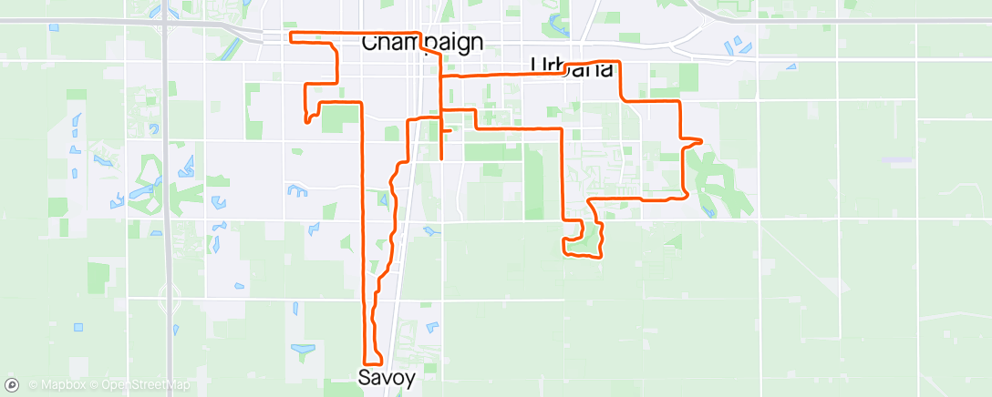 Mapa da atividade, Illinois Marathon