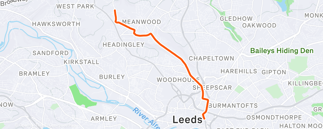 Map of the activity, Afternoon Ride