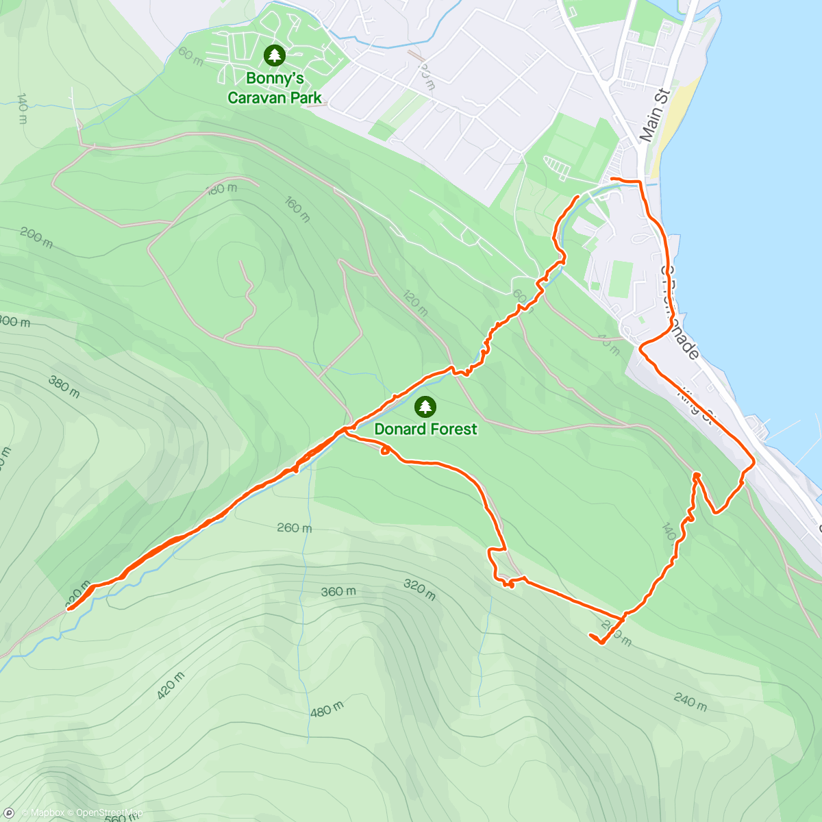 Map of the activity, Granite Trail Hike