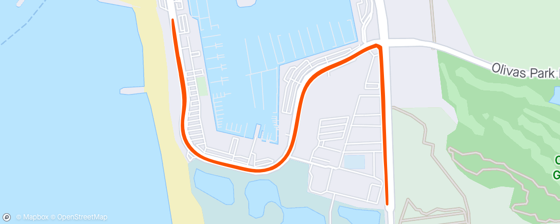 Map of the activity, Ventura Olympic Run