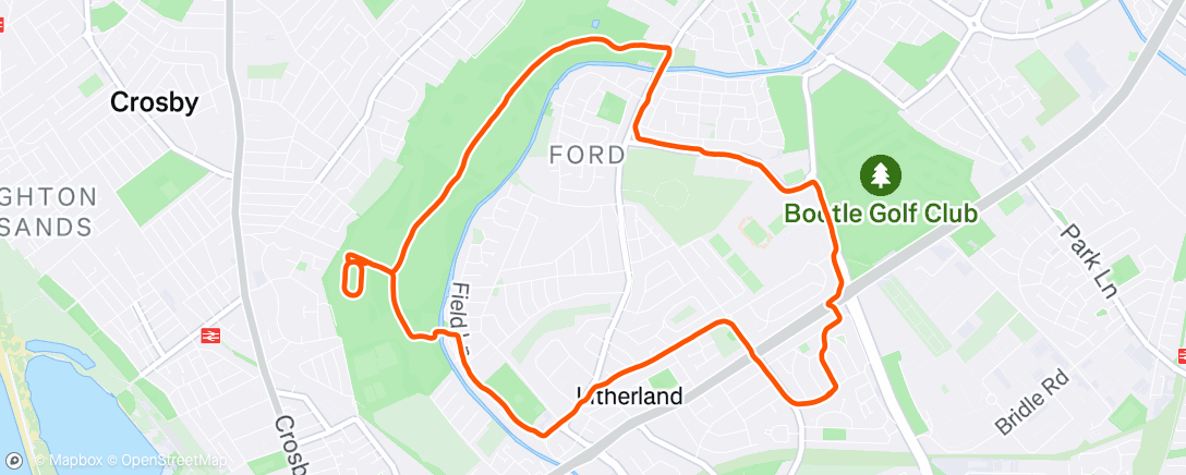 Map of the activity, Lunch Run