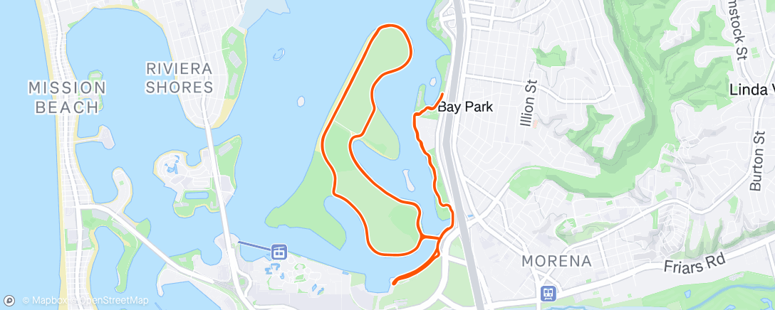 Map of the activity, Morning Run