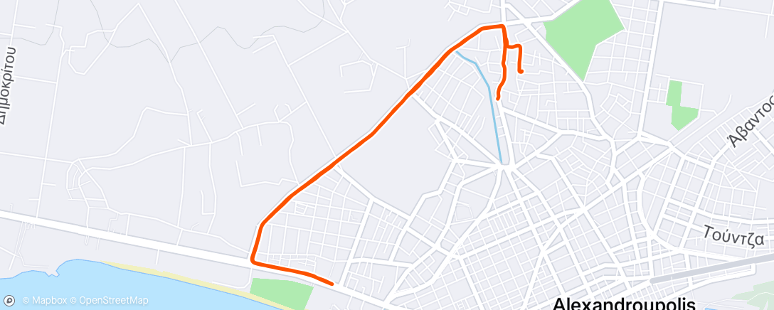 Map of the activity, Περπάτημα σε εξωτερικό χώρο