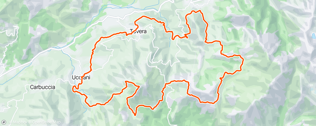 Map of the activity, 5 ieme au marathon de la gravona pas de jus