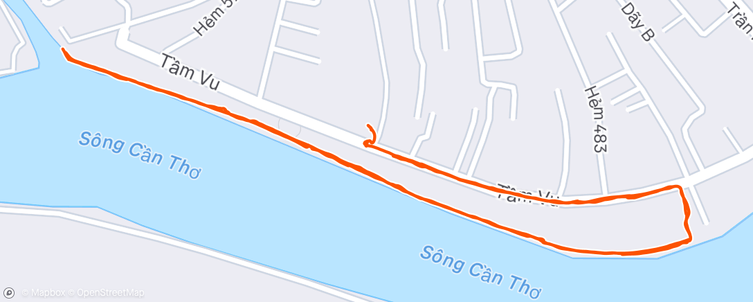 Map of the activity, Morning Run